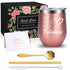 Birthday Gifts for Women,Gifts for Women Wine Gifts Ideas for Women, BFF, Best Friends,Sister,Daughter, Wife, Travel Tumbler Cup for Coffee, Wine with Lid and Coffee Spoon